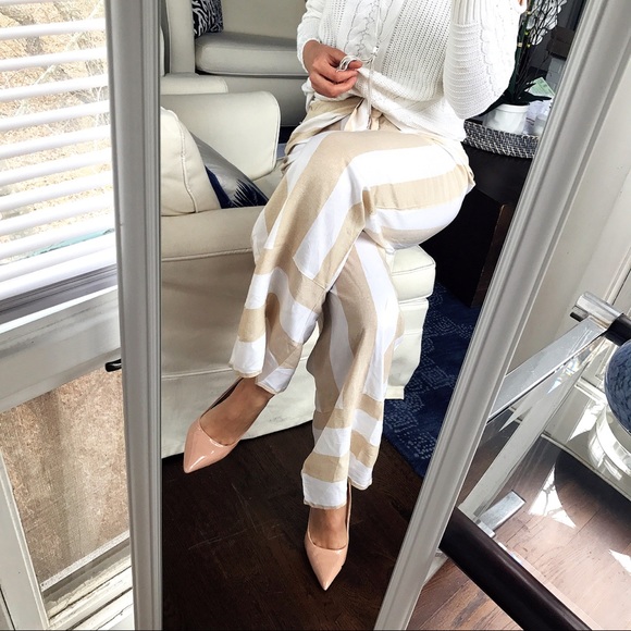 LAST ONE❗️S/L STRIPE HIGH WAIST WIDE LEG PANTS 🐚 - Picture 4 of 8